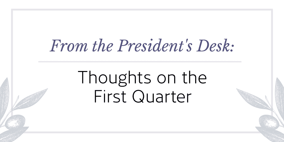 thoughts on the first quarter 2019