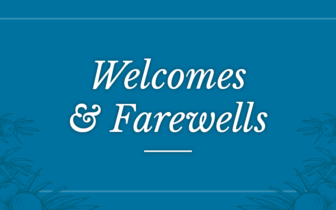 welcomes and farewells